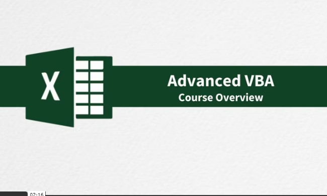 Advanced VBA