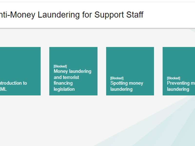 Anti-Money Laundering for Support Staff