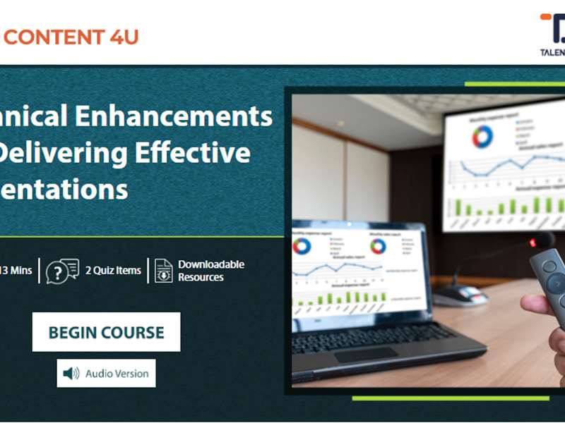 Technical Enhancements for Delivering Effective Presentations