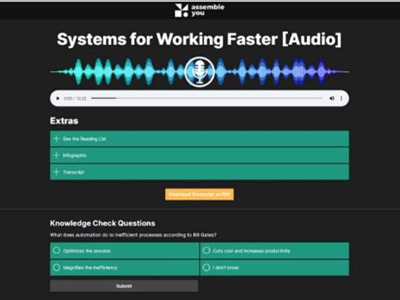 Systems for Working Faster