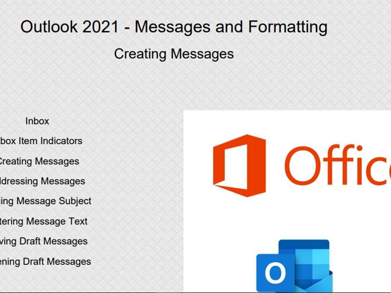 Outlook 2021 - Level 2 - Messages and Formatting