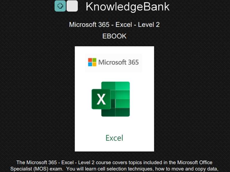 Microsoft 365 - Excel - Level 2