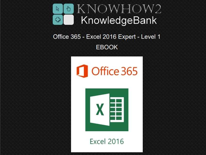 Office 365 - Excel 2016 Expert - Level 1