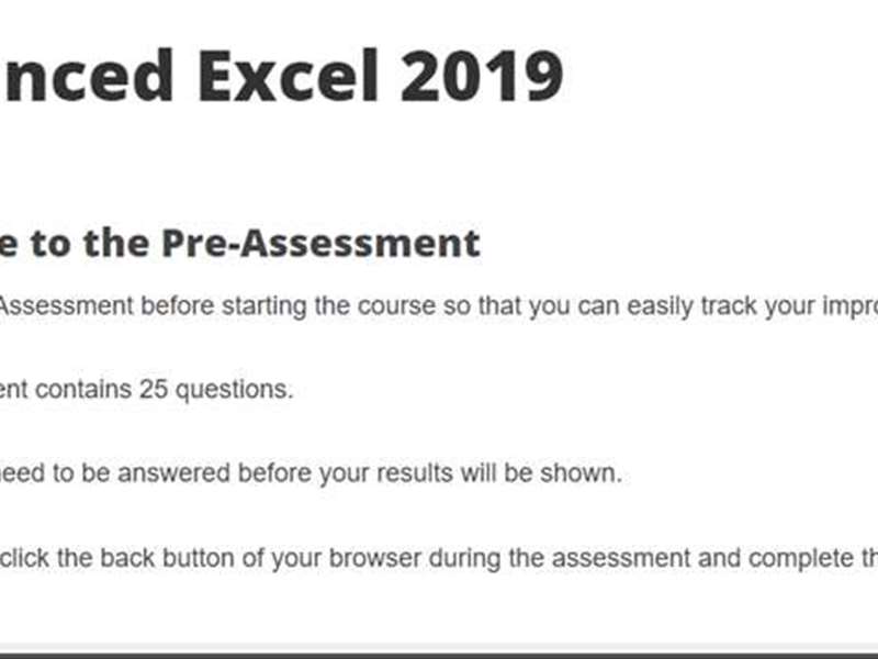 Advanced Microsoft Excel (2019)
