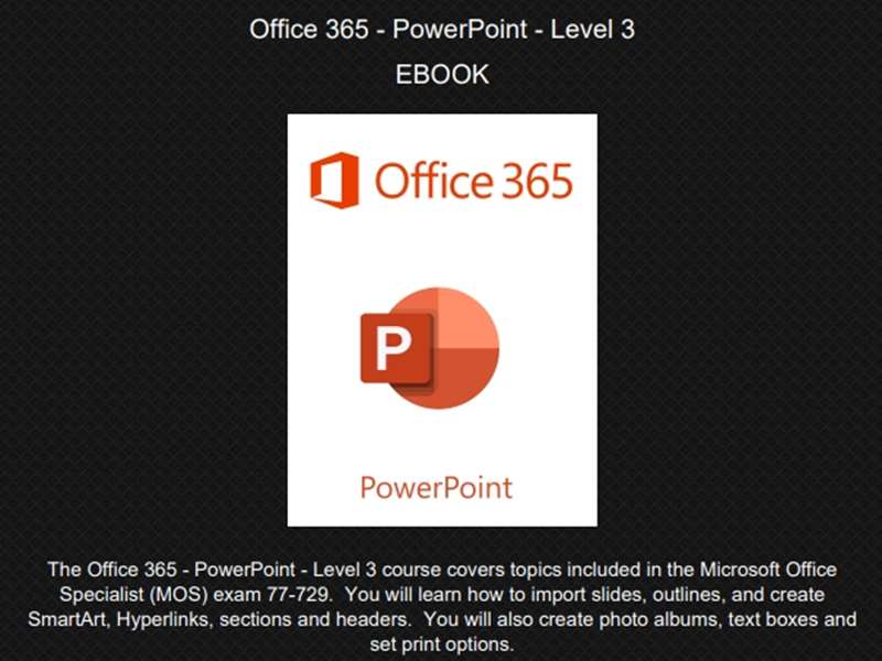 Office 365 - PowerPoint 2019 - Level 3