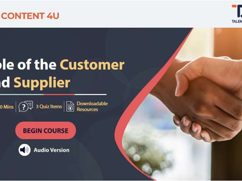 Role of the Customer and Supplier