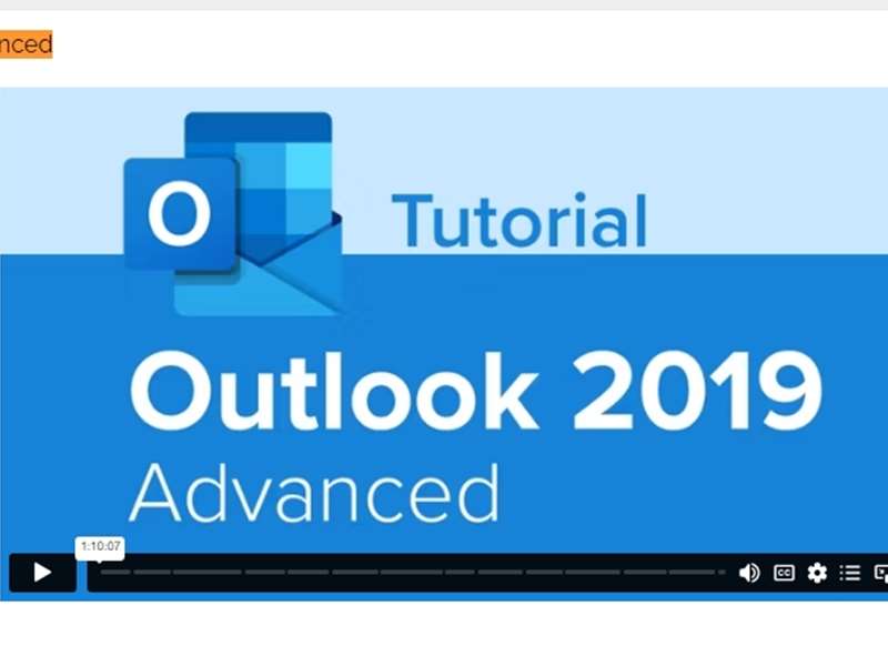 Outlook 2019 Advanced