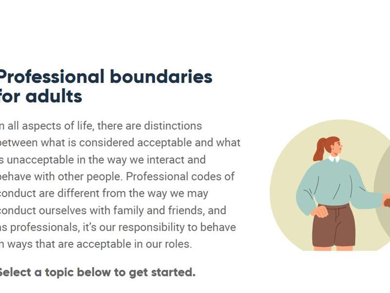 Professional boundaries for adults