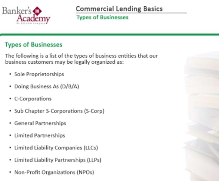 Commercial Lending Basics