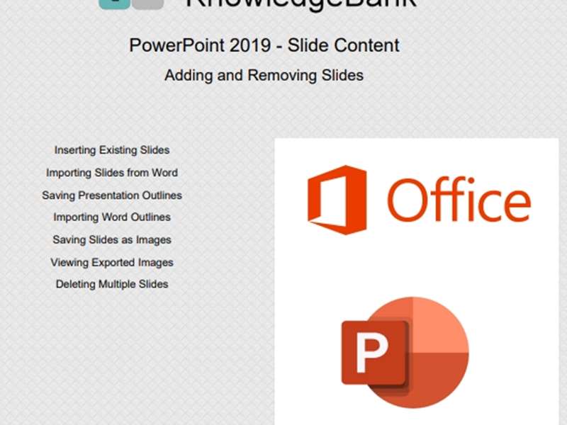 PowerPoint 2019 - Level 3 - Slide Content