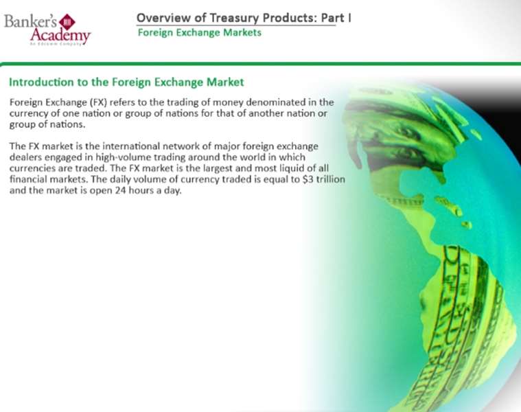Overview of Treasury Products: Part I
