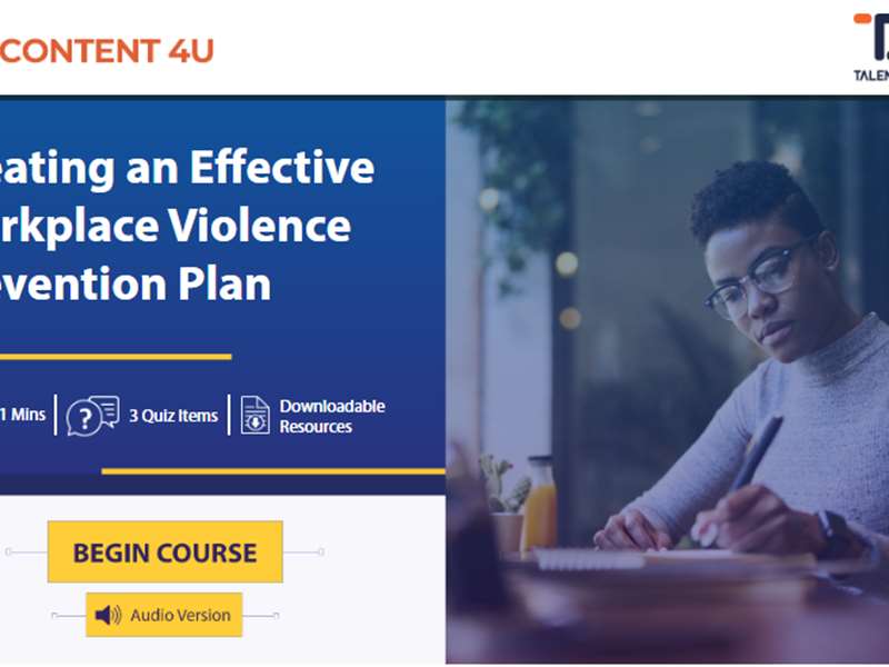 Creating an Effective Workplace Violence Prevention Plan