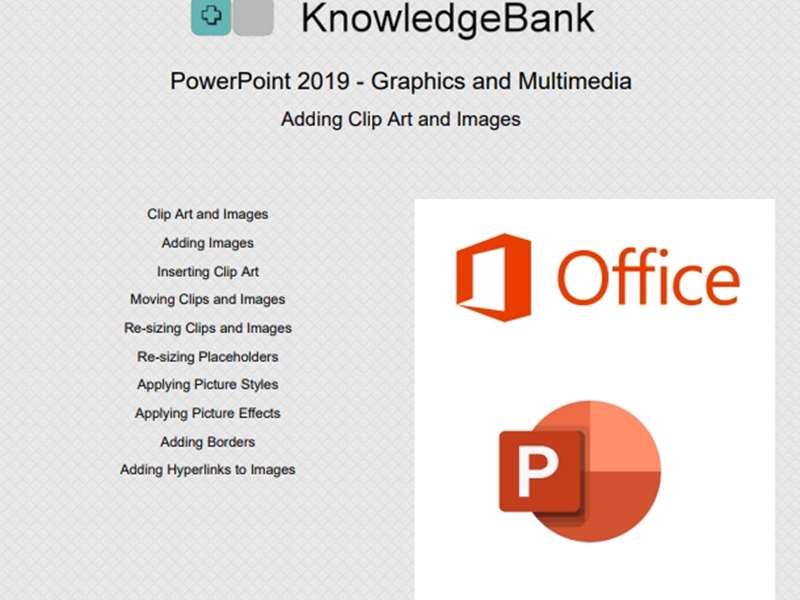 PowerPoint 2019 - Level 4 - Graphics and Multimedia