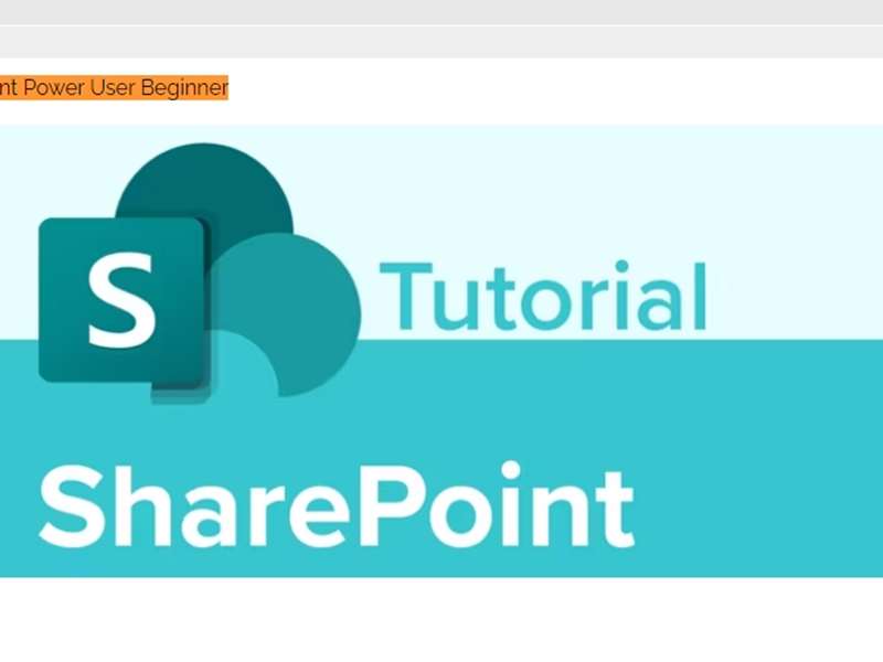 SharePoint Power User Beginner