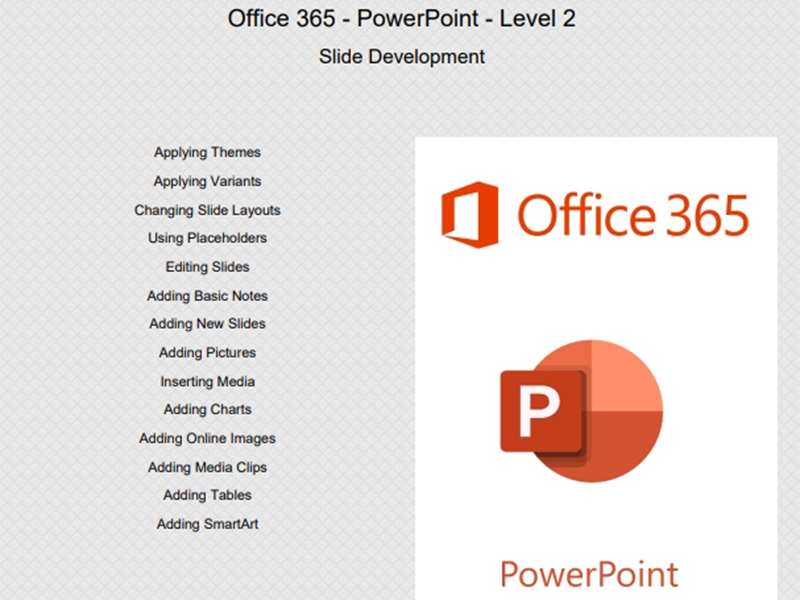 Office 365 - PowerPoint 2019 - Level 2