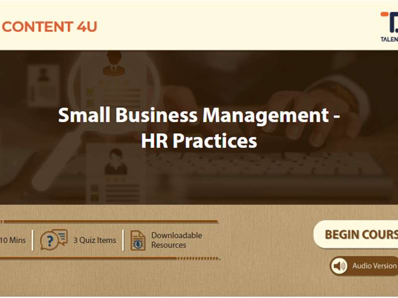 Small Business Management - HR Practices