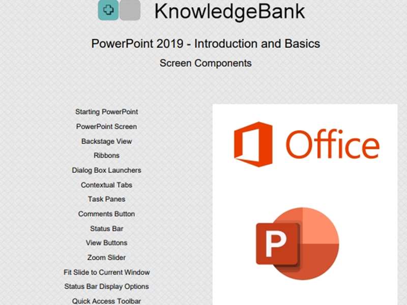 PowerPoint 2019 - Level 1 - Introduction and Basics
