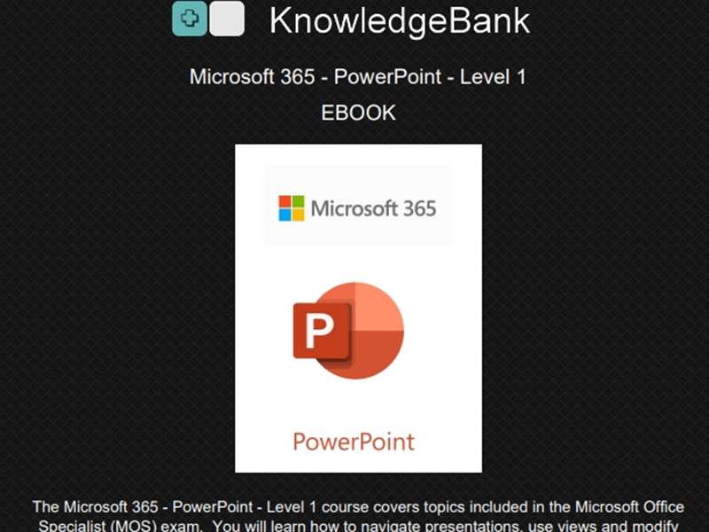 Microsoft 365 - PowerPoint - Level 1