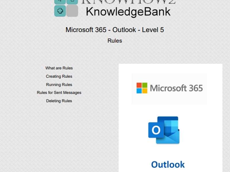 Microsoft 365 - Outlook - Level 5