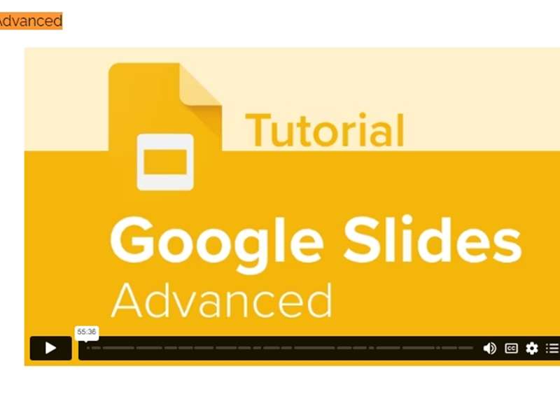 Google Slides Advanced