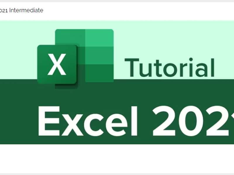 Excel 2021 Intermediate