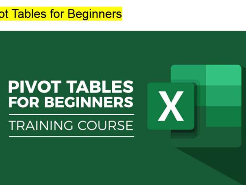 Pivot Tables for Beginners
