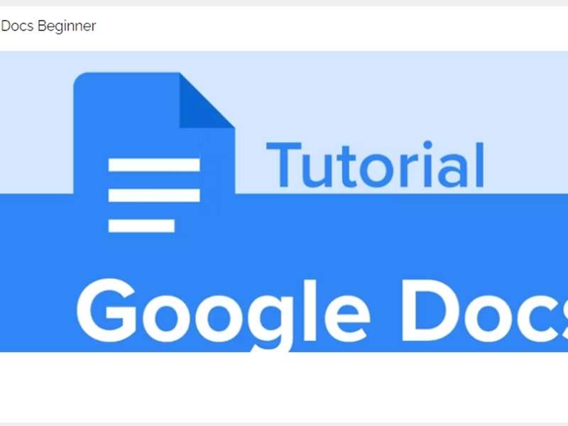Google Docs Beginner
