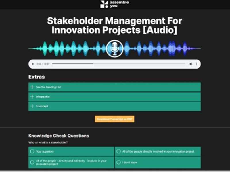 Stakeholder Management For Innovation Projects