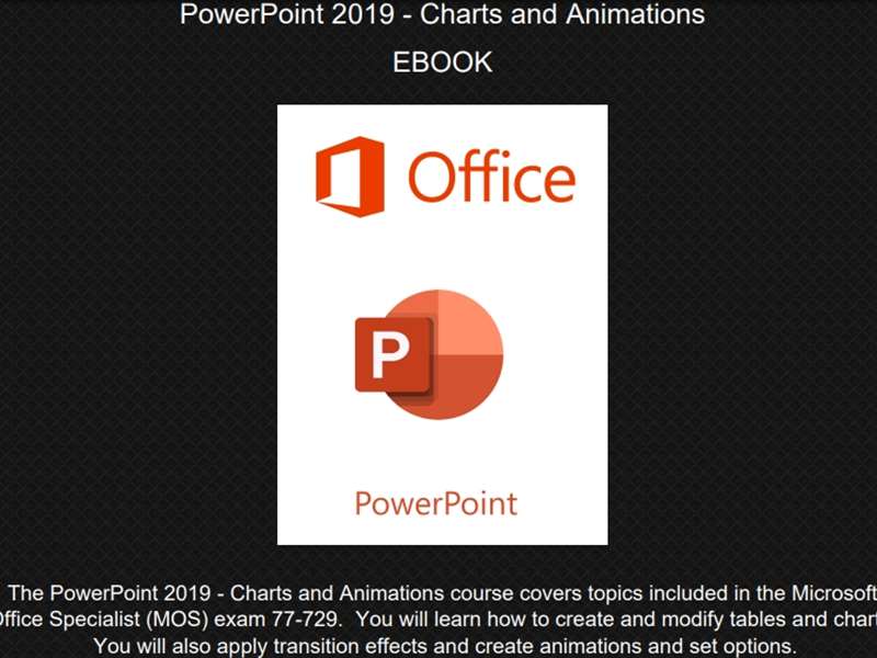 PowerPoint 2019 - Level 5 - Charts and Animations
