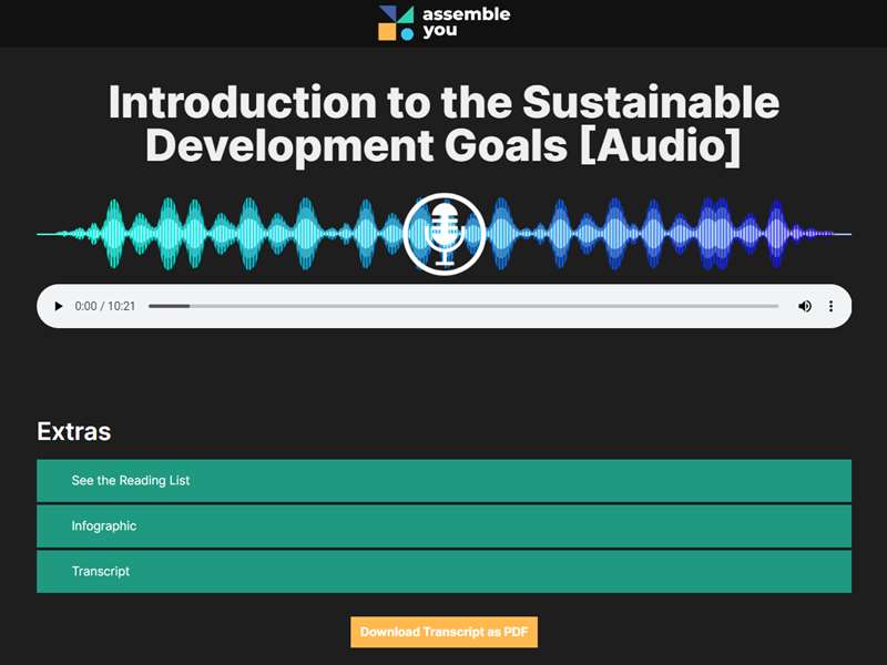 Introduction to the Sustainable Development Goals