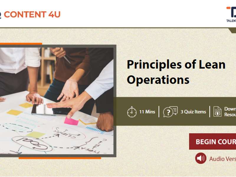 Principles of Lean Operations