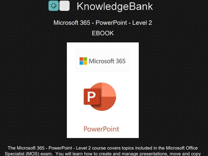 Microsoft 365 - PowerPoint - Level 2
