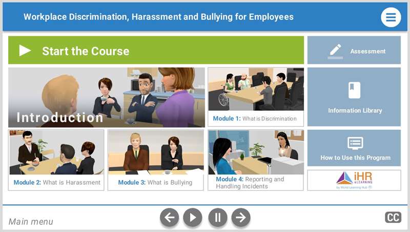 Workplace Discrimination, Harassment and Bullying for Employees (International Version)