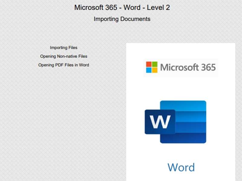 Microsoft 365 - Word - Level 2
