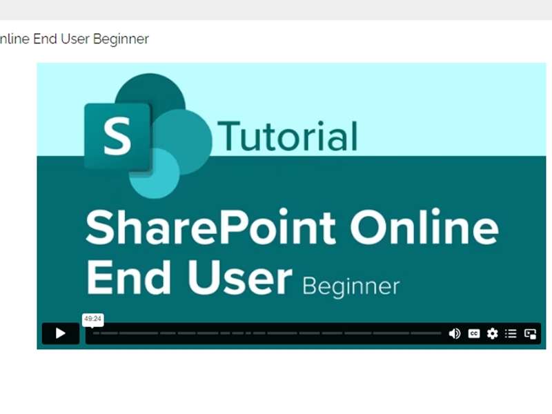 SharePoint Online End User - Beginner