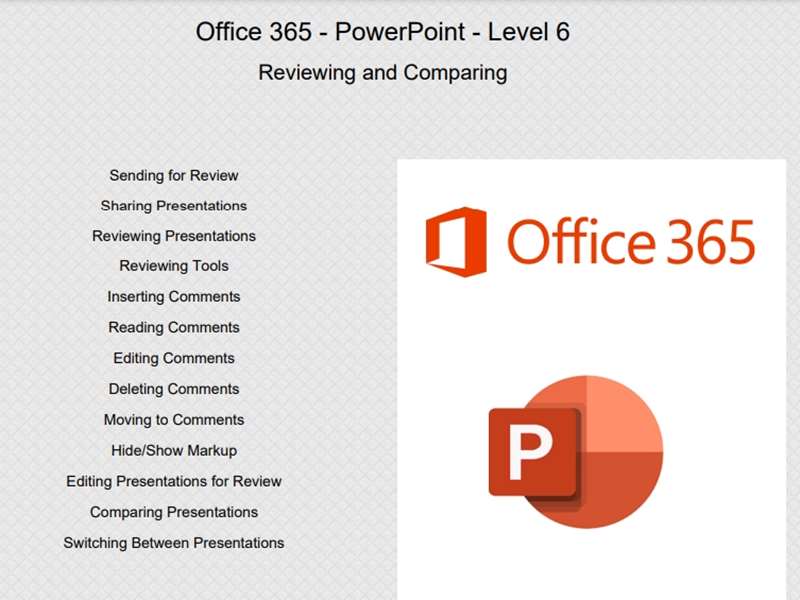 Office 365 - PowerPoint 2019 - Level 6