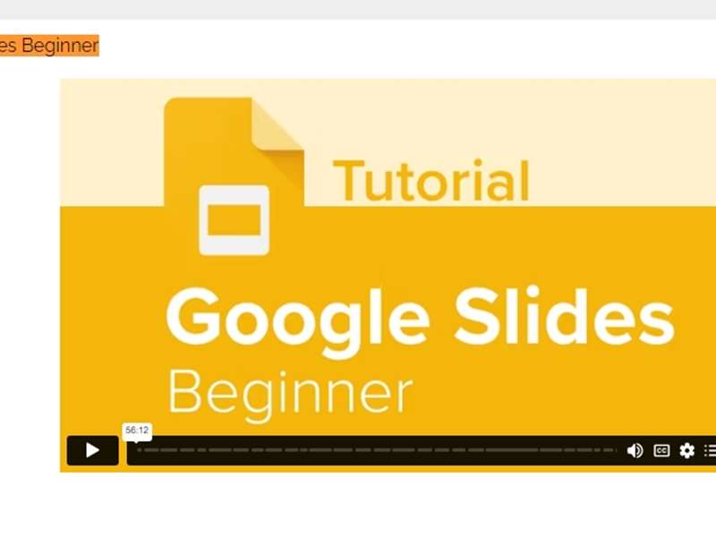 Google Slides Beginner
