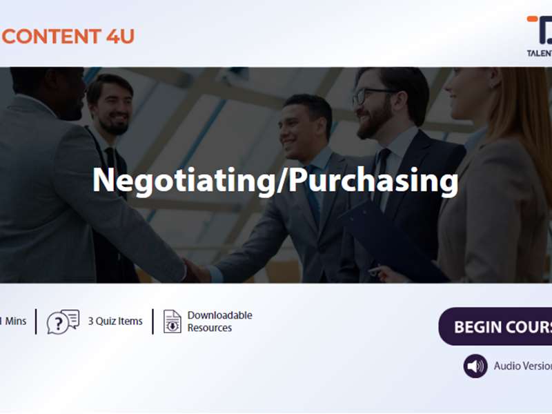 Negotiating/Purchasing