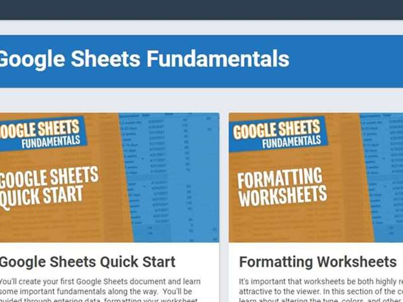 Google Sheets Fundamentals