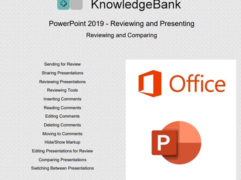 PowerPoint 2019 - Level 6 - Reviewing and Presenting