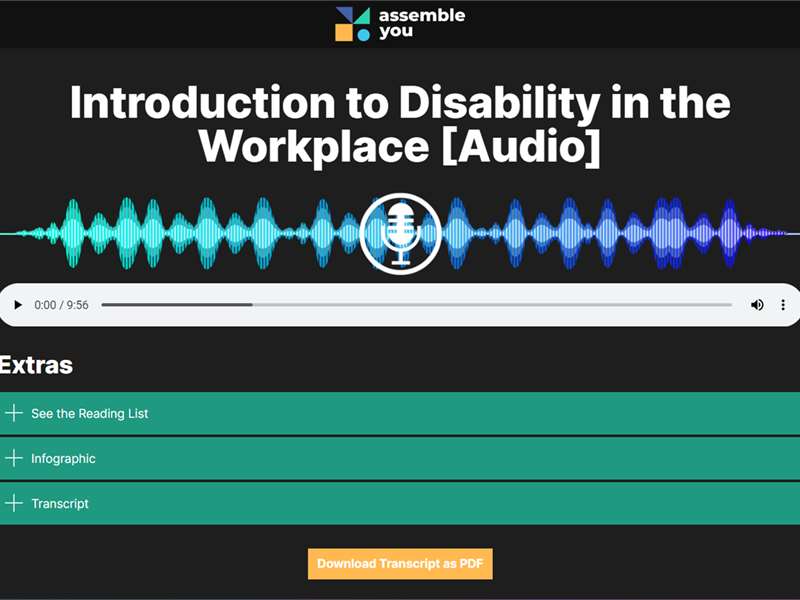Introduction to Disability in the Workplace