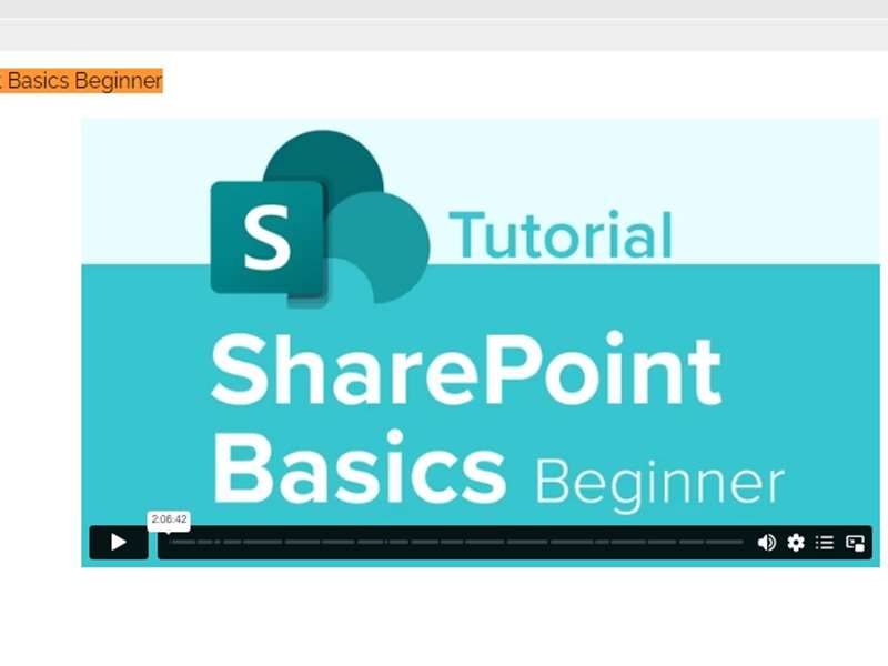 SharePoint Basics Beginner