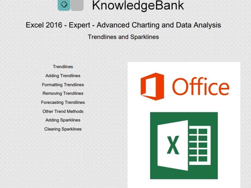 Excel 2016 - Expert - Advanced Charting and Data Analysis