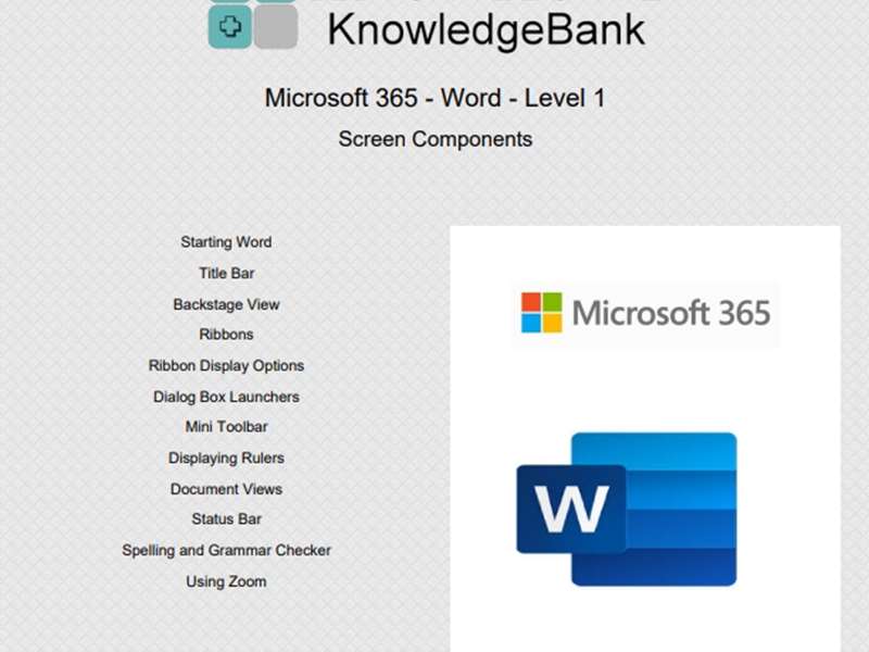 Microsoft 365 - Word - Level 1