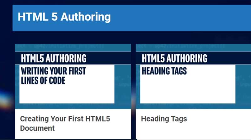 HTML 5 Authoring